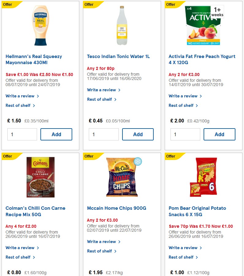 TESCO Offers from 17 July