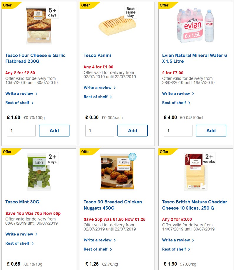 TESCO Offers from 17 July