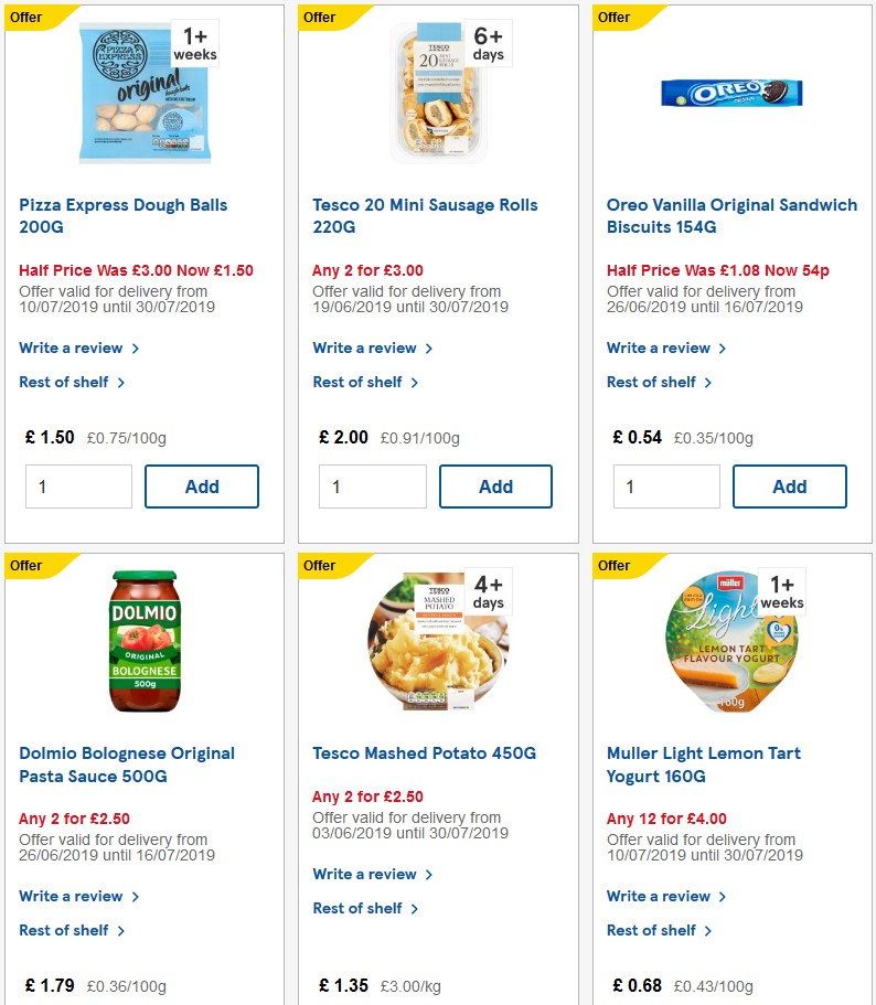 TESCO Offers from 17 July