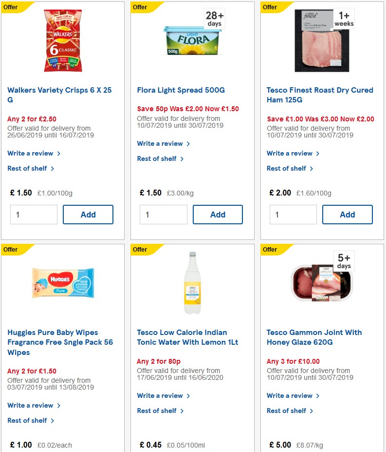 TESCO Offers from 17 July