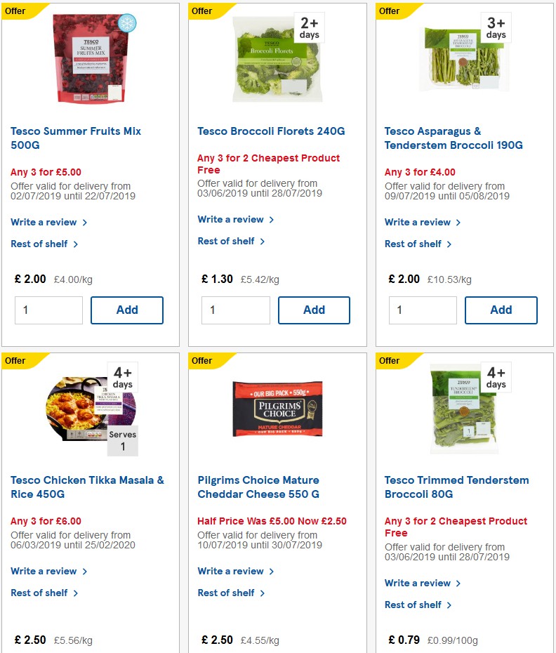 TESCO Offers from 17 July