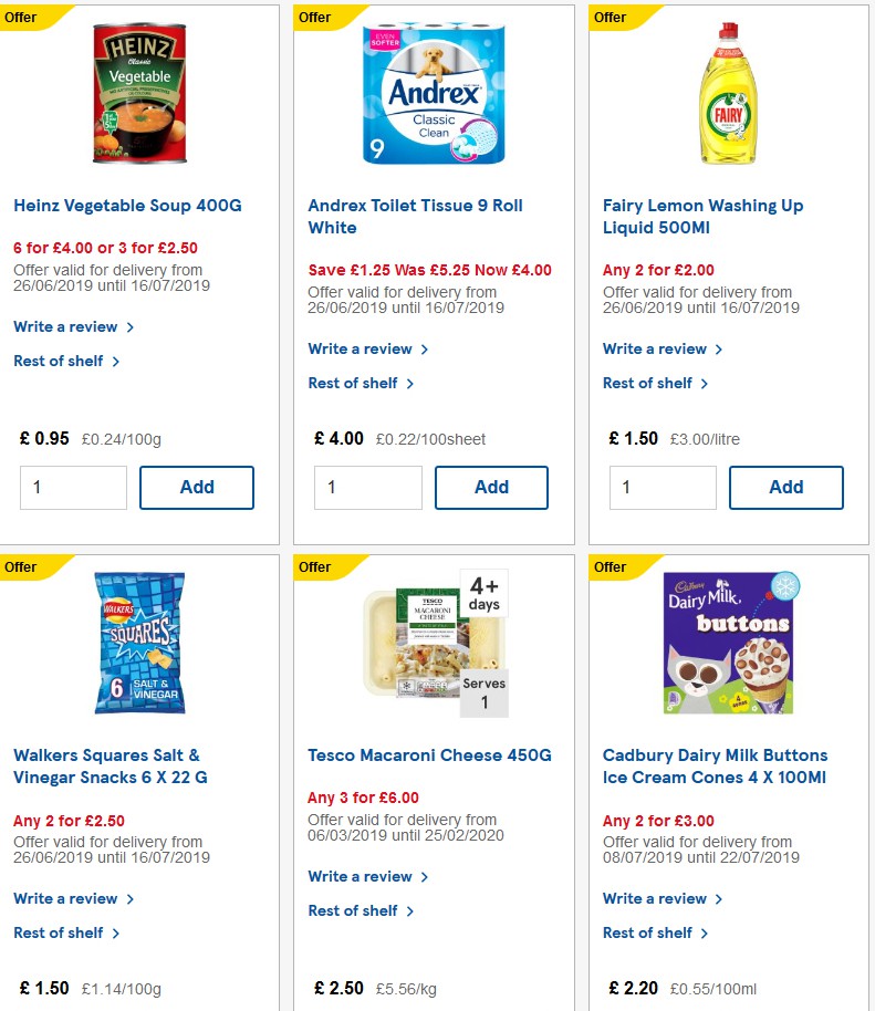 TESCO Offers from 17 July