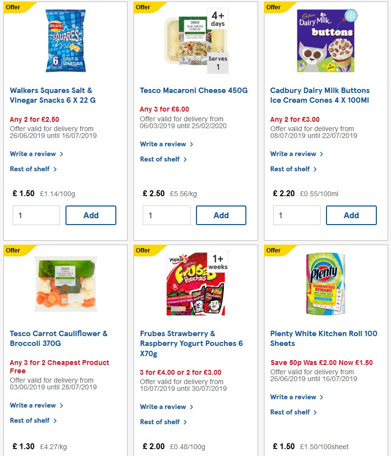 TESCO Offers from 17 July