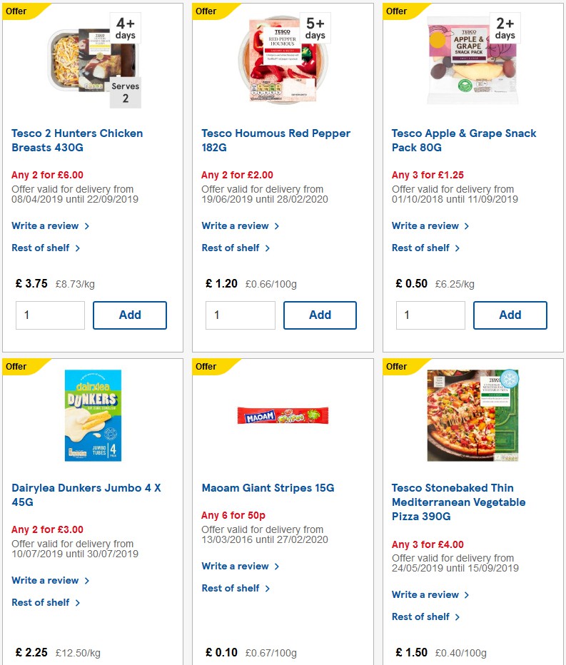 TESCO Offers from 17 July
