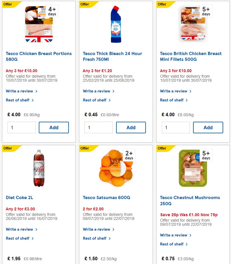 TESCO Offers from 17 July