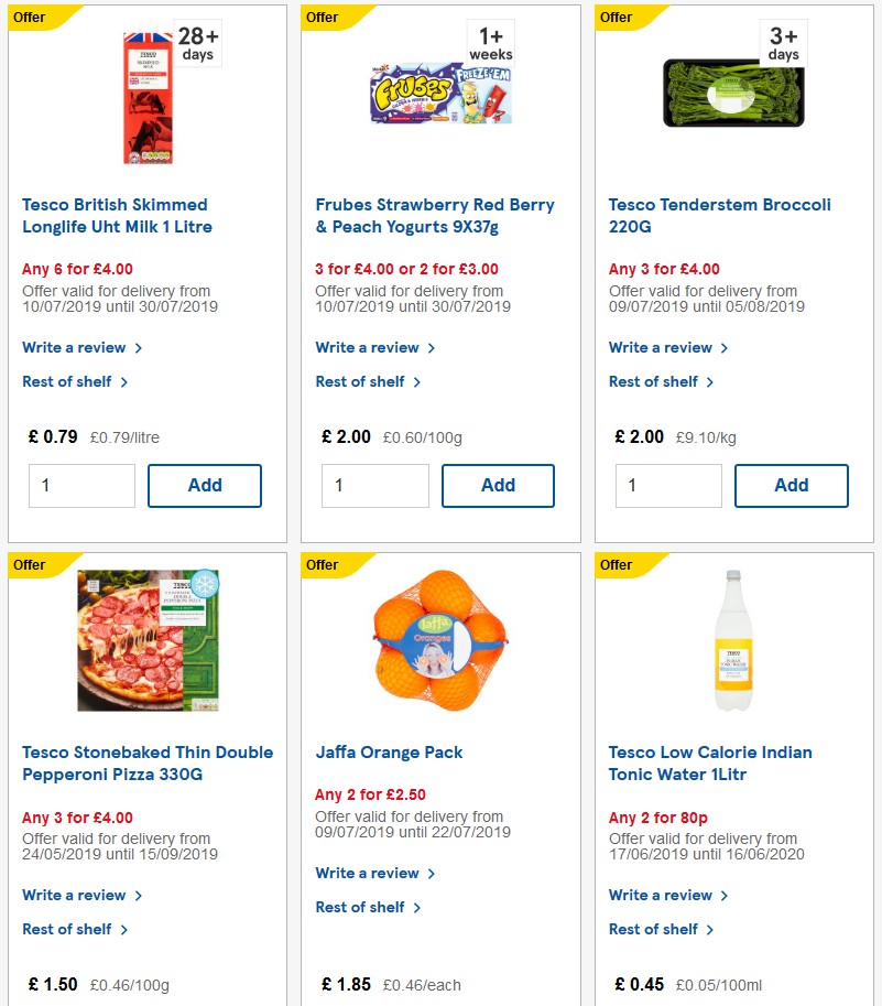 TESCO Offers from 17 July