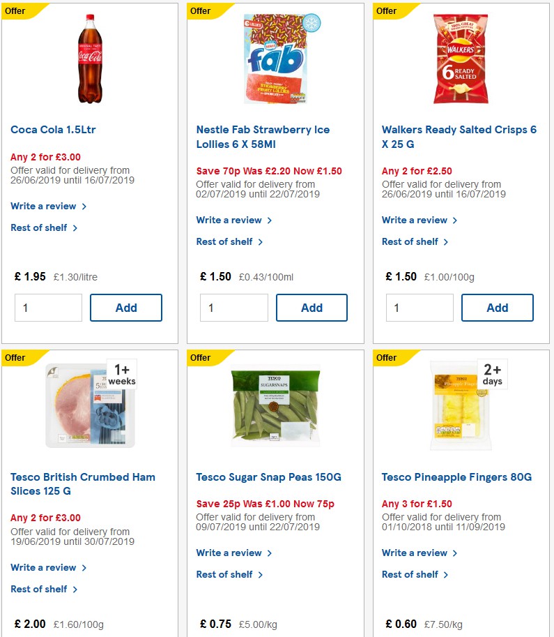TESCO Offers from 17 July