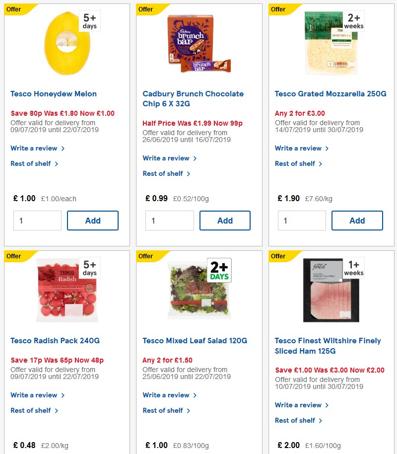 TESCO Offers from 17 July