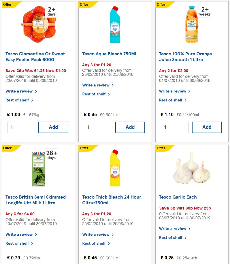 TESCO Offers from 23 July