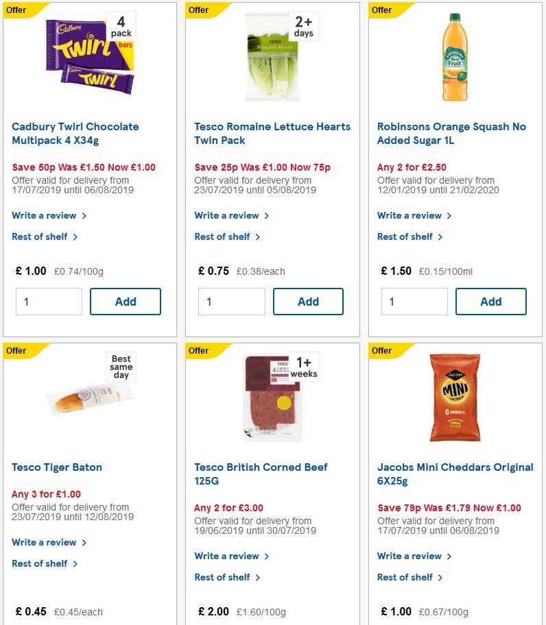 TESCO Offers from 31 July