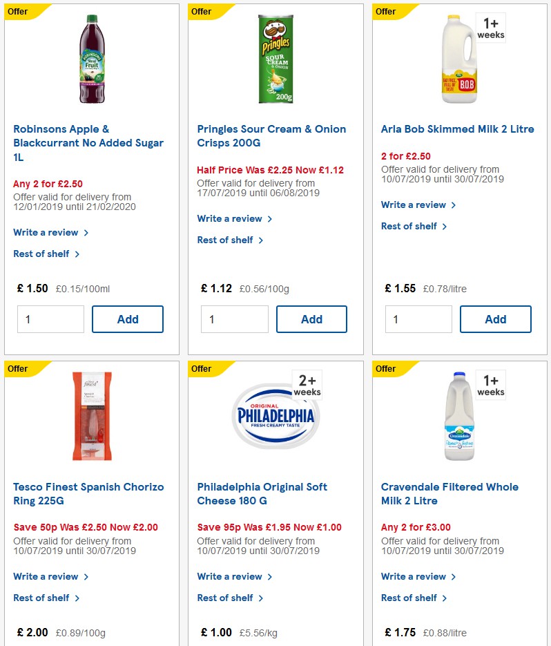 TESCO Offers from 31 July