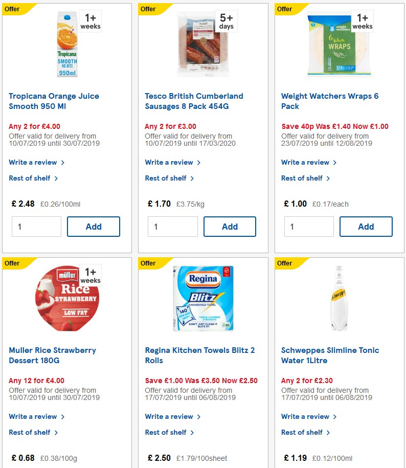 TESCO Offers from 31 July
