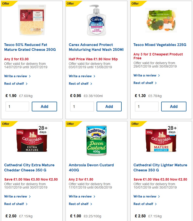TESCO Offers from 31 July