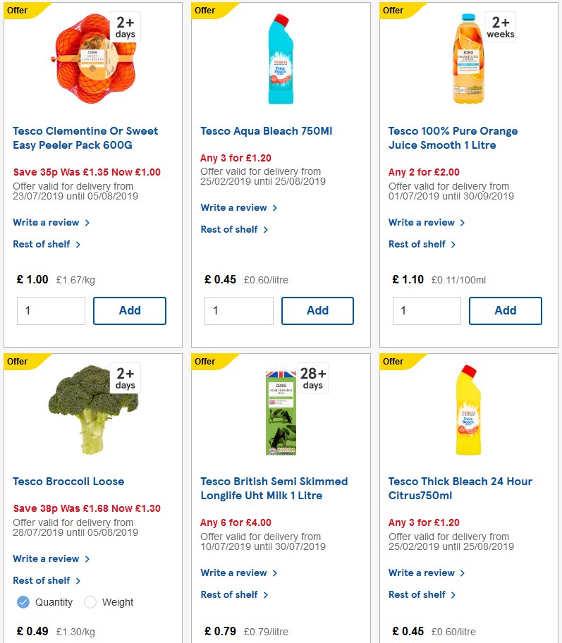 TESCO Offers from 31 July