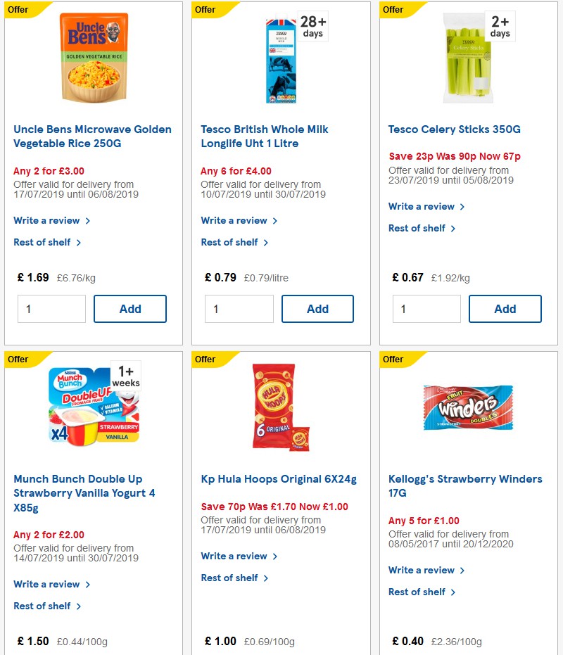 TESCO Offers from 7 August