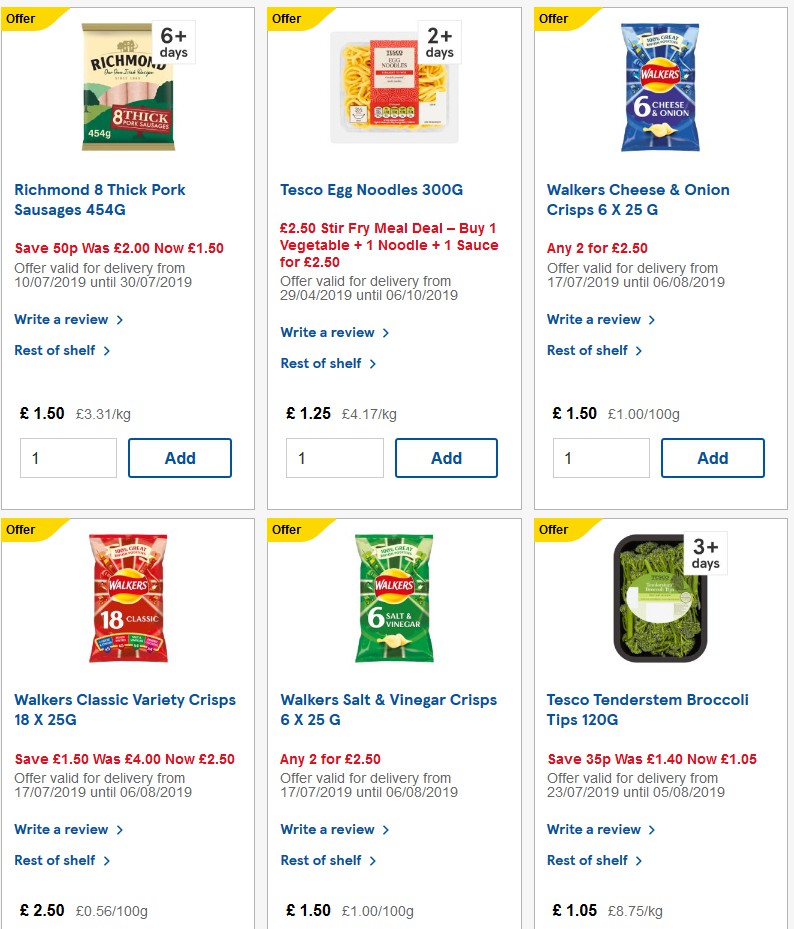 TESCO Offers from 7 August