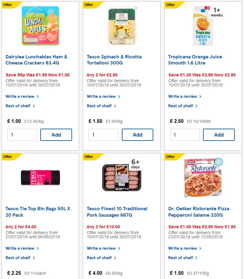 TESCO Offers from 7 August
