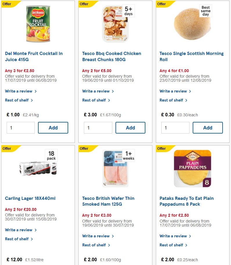 TESCO Offers from 7 August