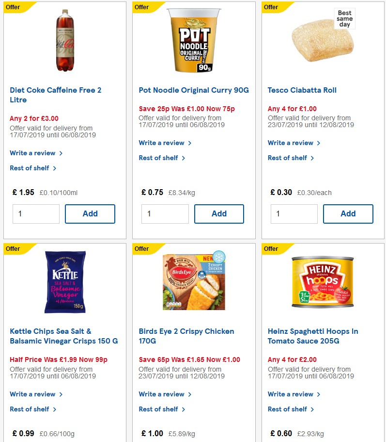 TESCO Offers from 7 August