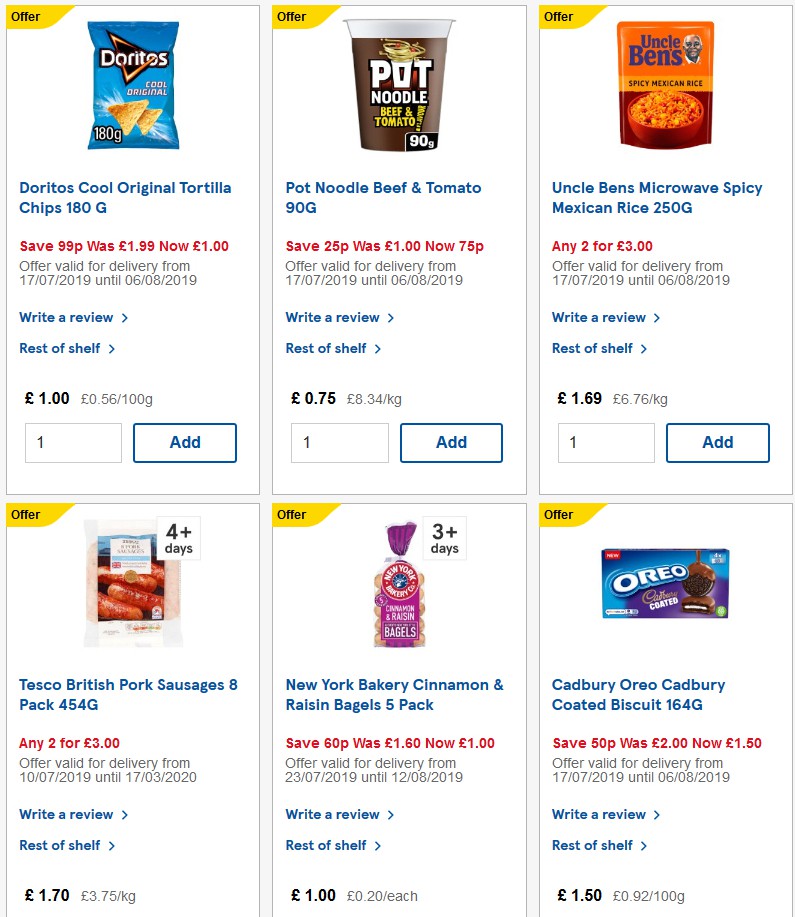 TESCO Offers from 7 August