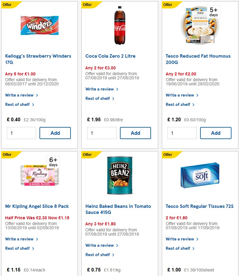 TESCO Offers from 14 August
