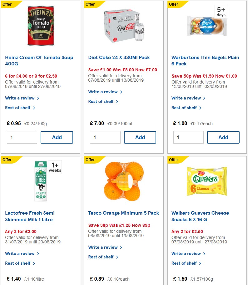 TESCO Offers from 14 August