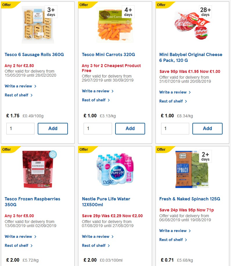 TESCO Offers from 14 August