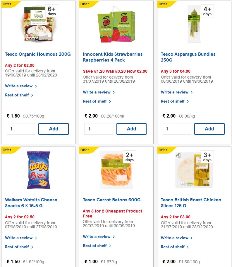 TESCO Offers from 14 August