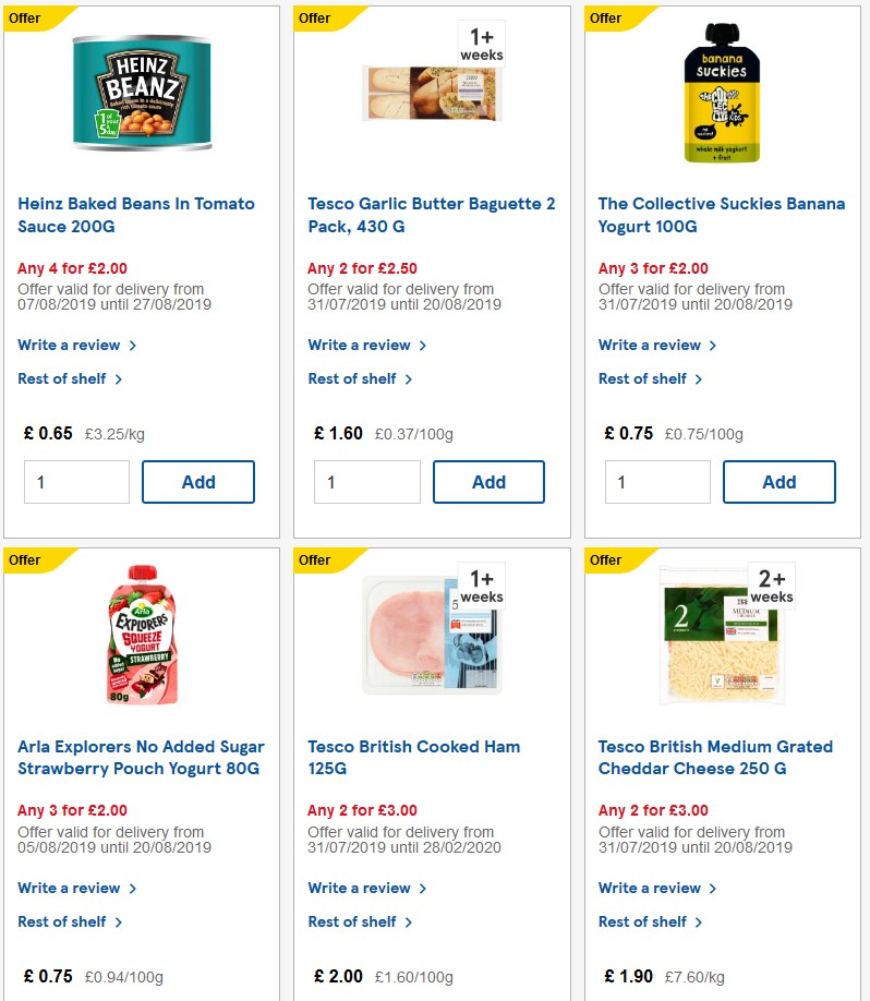 TESCO Offers from 14 August