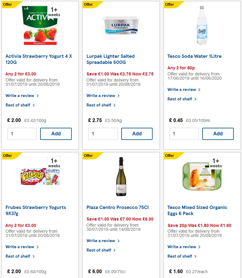 TESCO Offers from 14 August