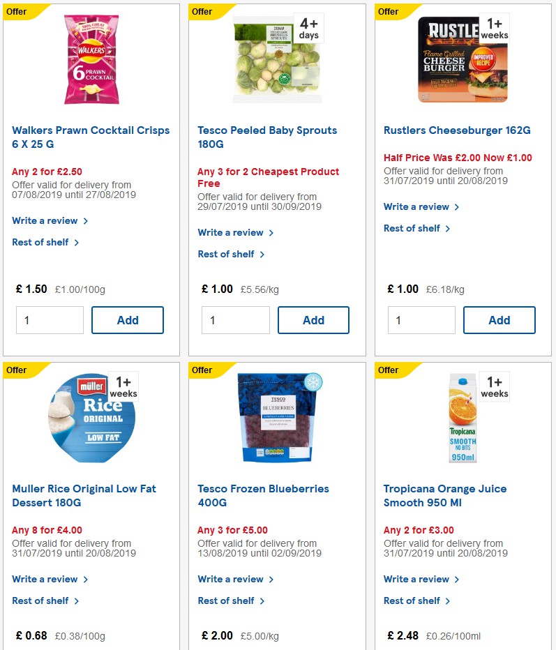 TESCO Offers from 14 August