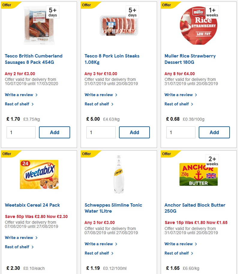 TESCO Offers from 14 August