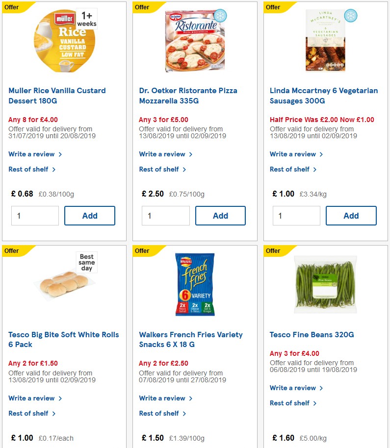 TESCO Offers from 14 August