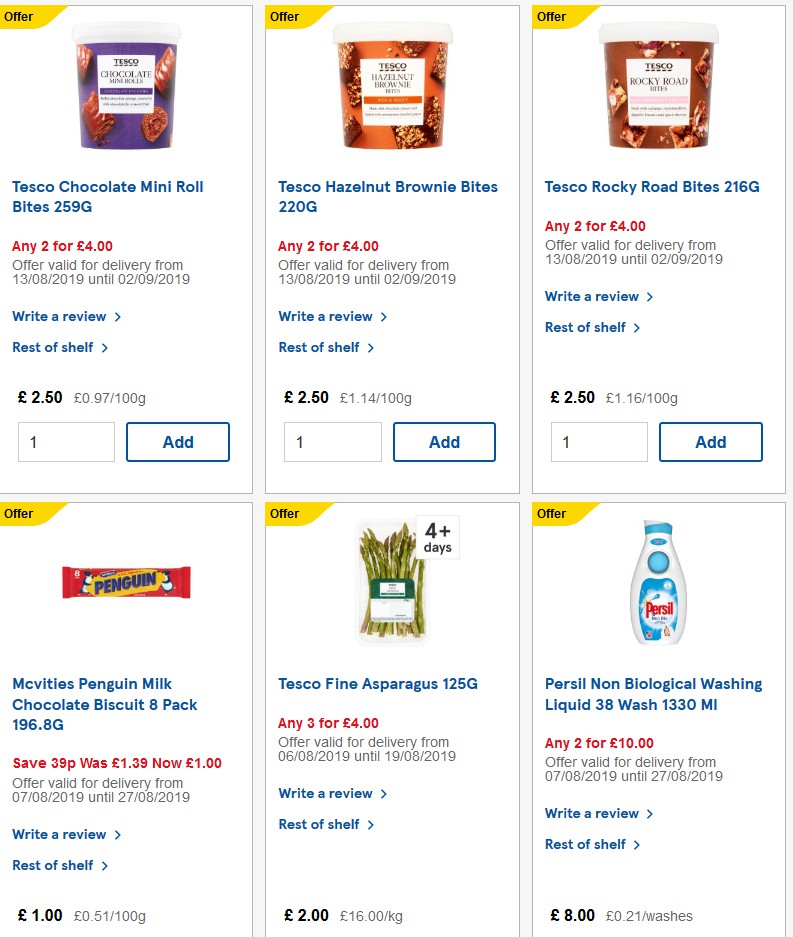 TESCO Offers from 14 August