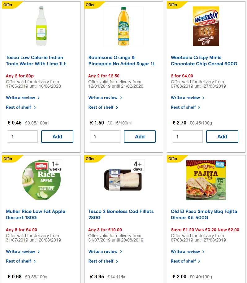 TESCO Offers from 14 August