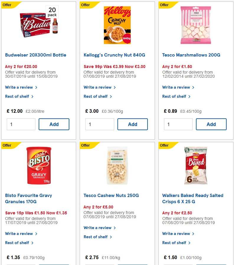 TESCO Offers from 14 August