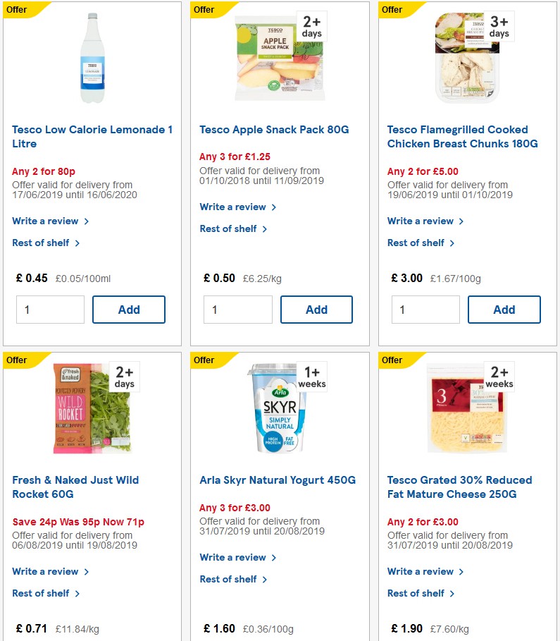 TESCO Offers from 14 August