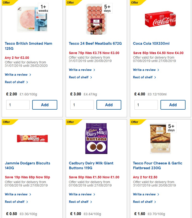 TESCO Offers from 14 August