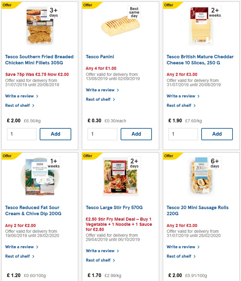 TESCO Offers from 14 August
