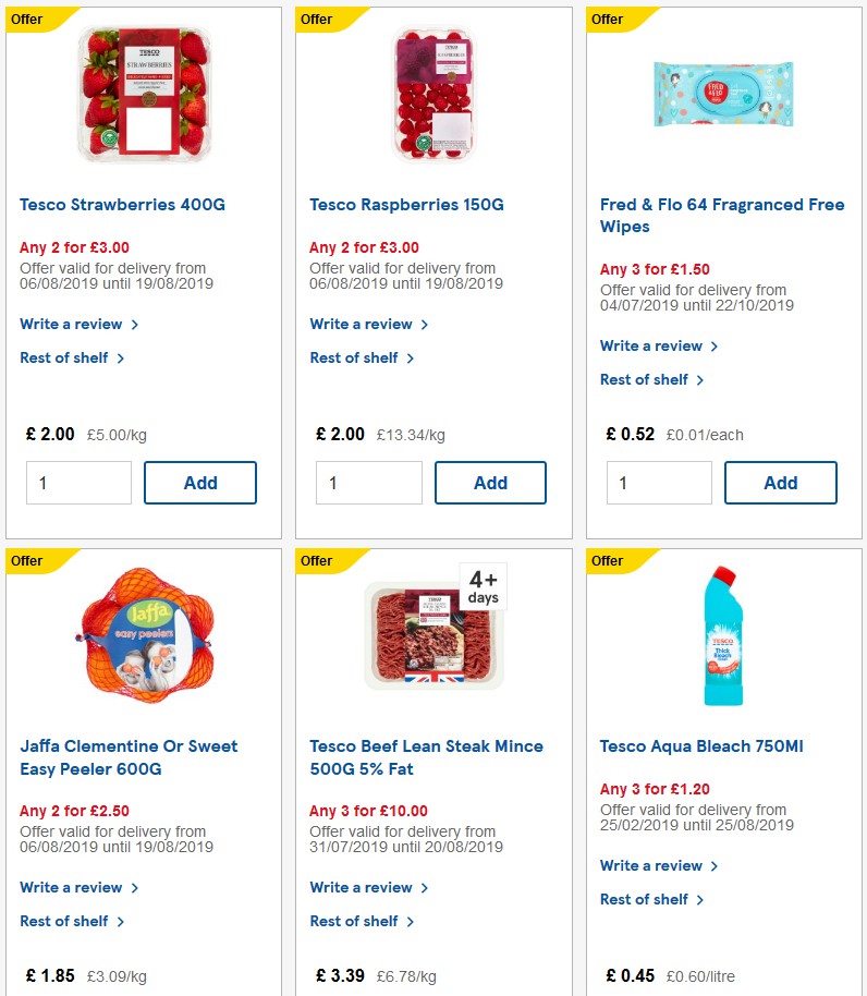 TESCO Offers from 14 August