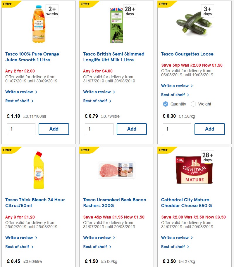 TESCO Offers from 14 August
