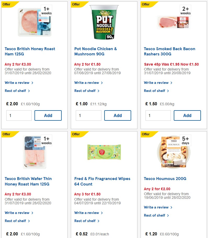 TESCO Offers from 14 August
