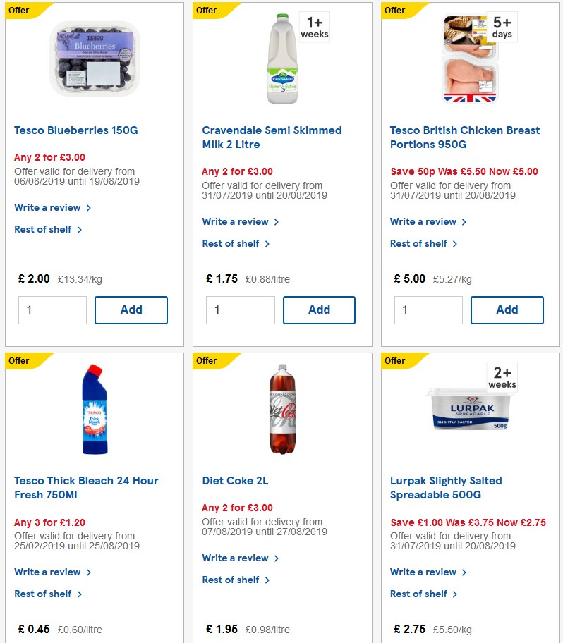 TESCO Offers from 14 August