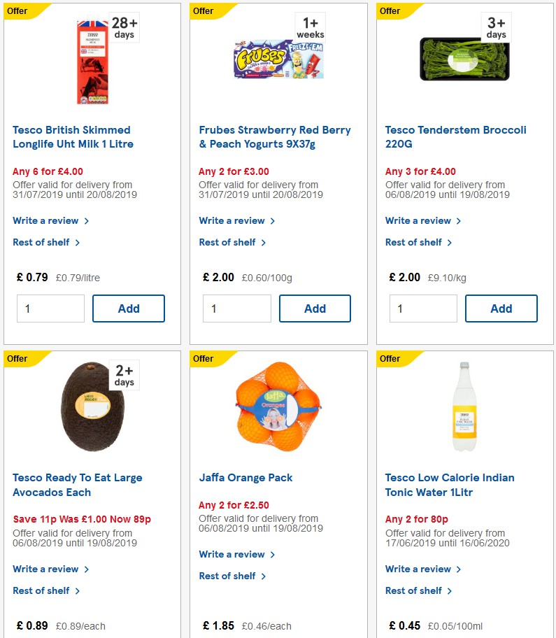 TESCO Offers from 14 August