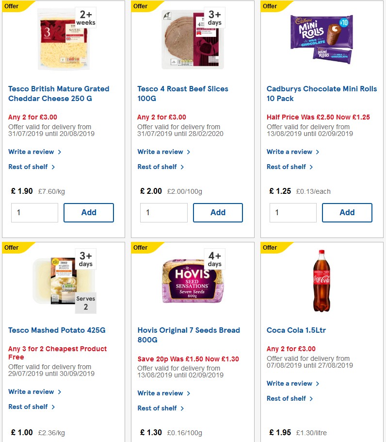 TESCO Offers from 14 August