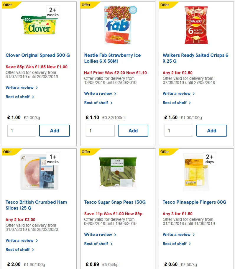 TESCO Offers from 14 August