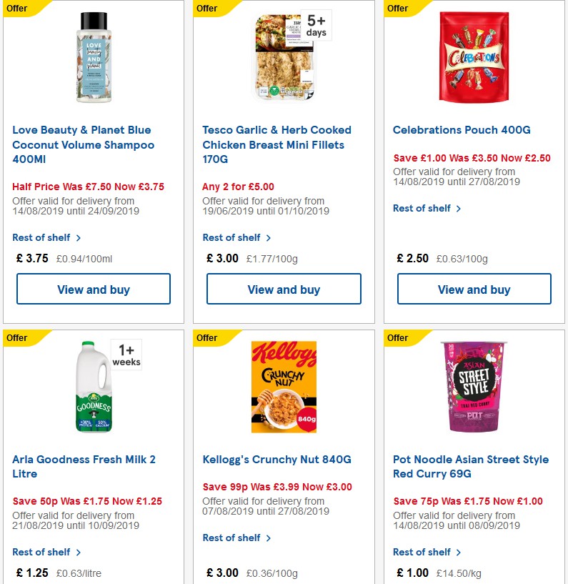 TESCO Offers from 28 August