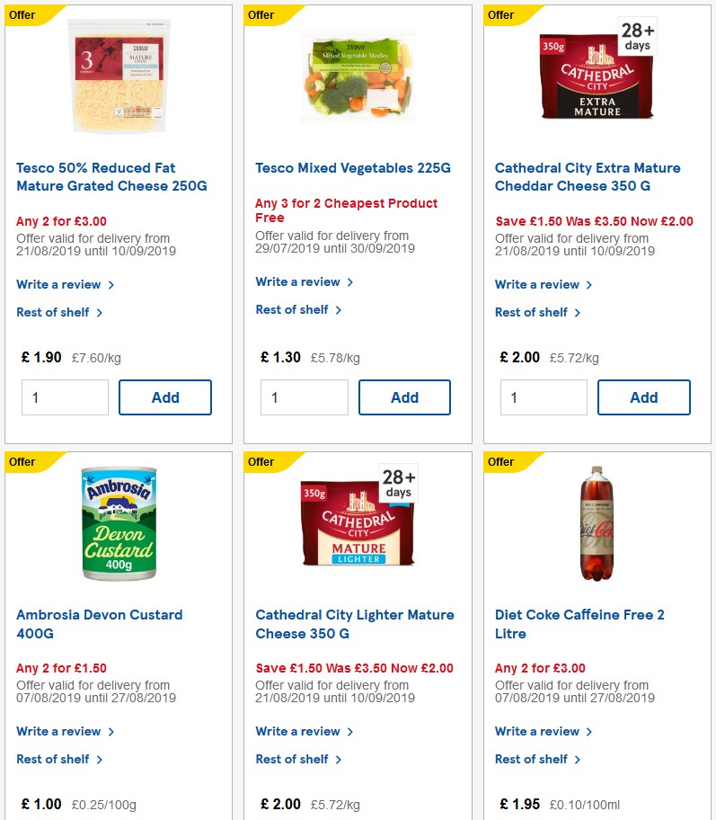 TESCO Offers from 28 August
