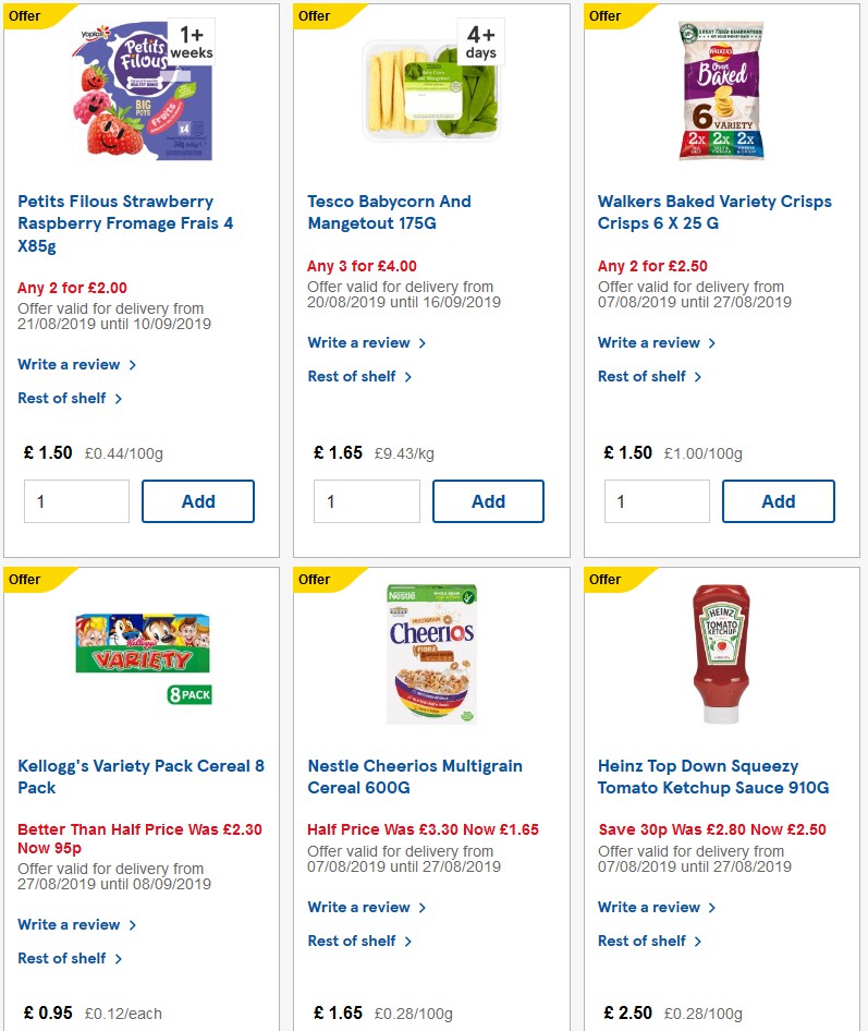 TESCO Offers from 28 August
