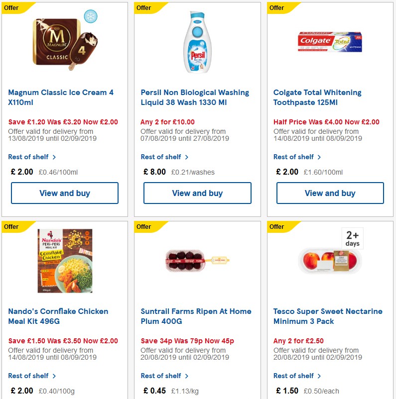 TESCO Offers from 28 August
